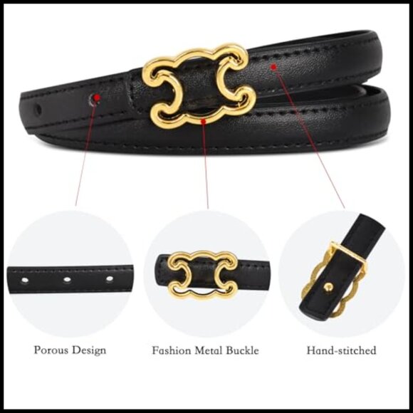 PU leather belt for women, classic design for jeans and dresses main image 6